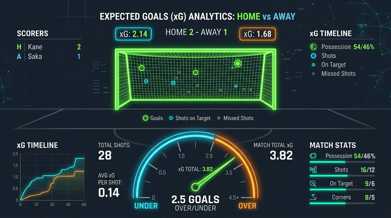 Gólszám Over Under és Várható Gólok xG Elemzés